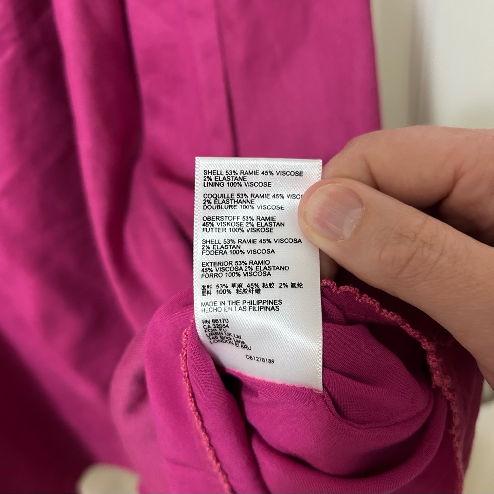 NWT Maeve Anthropologie Lorraine Sleeveless Mini Dress in Magenta Size Medium - Picture 12 of 12